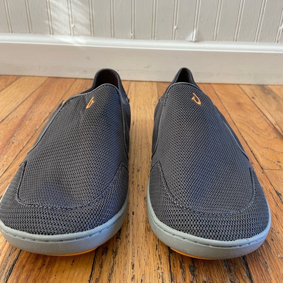 Olukai mens nohea mesh gray slip on shoes 8 main image 5